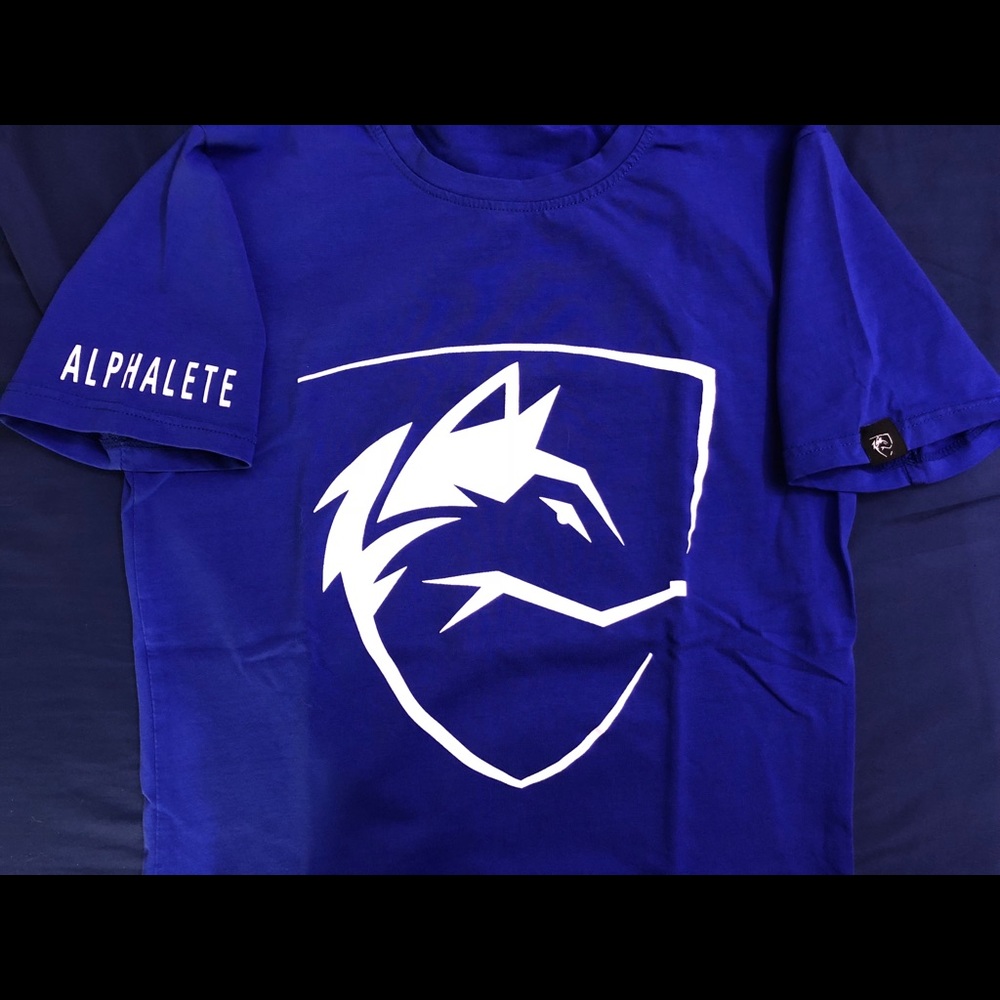 Alphalete blue logo shirt